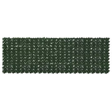 Schermo per balcone con foglie Verde Scuro 300 x 100 cm