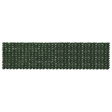 Schermo per balcone con foglie Verde Scuro 400 x 100 cm