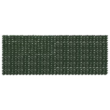 Schermo per balcone con foglie Verde Scuro 400 x 150 cm