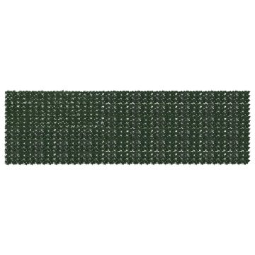 Schermo per balcone con foglie Verde Scuro 500 x 150 cm
