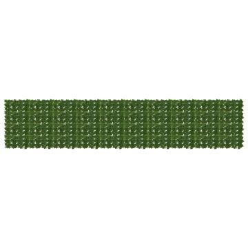Schermo per balcone con foglie Verde 500 x 100 cm