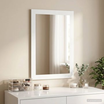 Specchio FAUSKE Bianco 43 x 3,5 x 77 cm Rettangolare