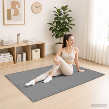 Tappeti 24 pz Grigio 8,64 m² Schiuma EVA