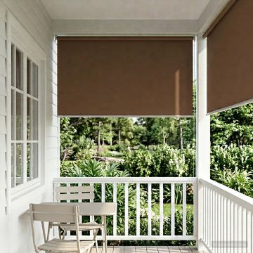 Tenda da sole a rullo con protezione UV Tortora Poliestere