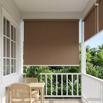 Tenda da sole a rullo con protezione UV Tortora Poliestere
