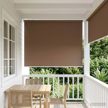 Tenda da sole a rullo con protezione UV Tortora Poliestere