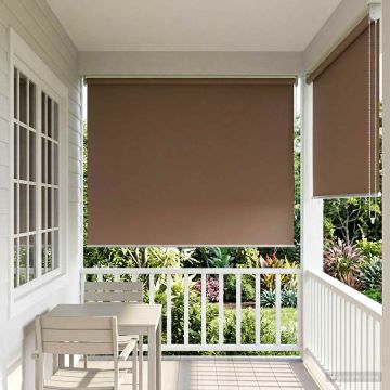 Tenda da sole a rullo con protezione UV Tortora Poliestere