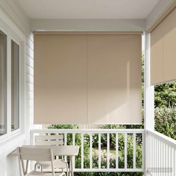 Tenda da sole a rullo con protezione UV Beige Poliestere