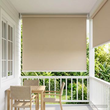 Tenda da sole a rullo con protezione UV Beige Poliestere