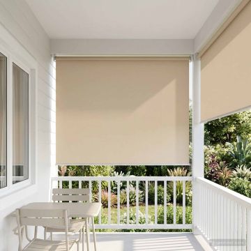Tenda da sole a rullo con protezione UV Beige Poliestere