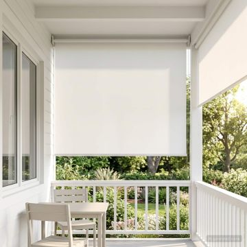 Tenda da sole a rullo con protezione UV Bianco Poliestere