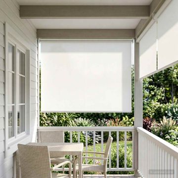 Tenda da sole a rullo con protezione UV Bianco Poliestere