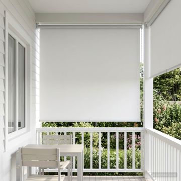 Tenda da sole a rullo con protezione UV Bianco Poliestere