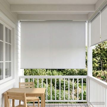Tenda da sole a rullo con protezione UV Bianco Poliestere