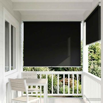 Tenda da sole a rullo con protezione UV Nero Poliestere