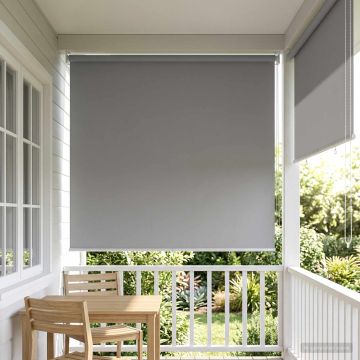 Tenda da sole a rullo con protezione UV Grigio Chiaro