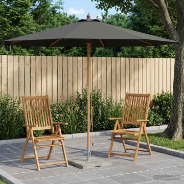 Ombrello da giardino Ø 300 x 248 cm Legno di Eucalipto Massello