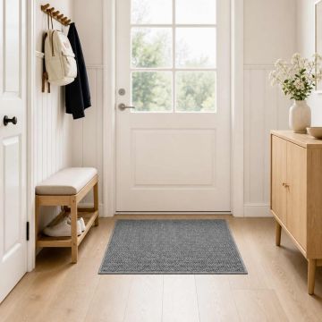 Tappeto Antracite 100 x 100 cm 100% Poliestere 3 mm Lavabile