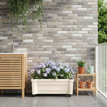 Vaso Calypso con Ruote PP Bianco