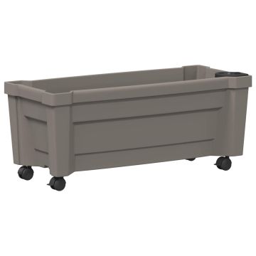Vaso Calypso con Ruote PP Grigio