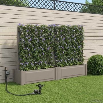 Grande vaso con trellis 2 pz PP Grigio