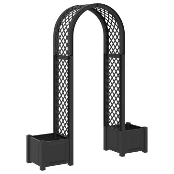 Arco di Rose con Vaso Antracite 168,5 x 43 x 207 cm PP