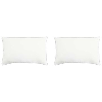 Cuscino 2 pz 50 x 75 cm Fibra di bambù Bianco