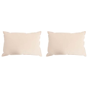 Cuscino 2 pz 60 x 70 cm Tutte le stagioni Fibra di Kapok Beige