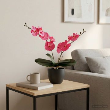Pianta di Orchidea Artificiale Rosso 36 x 10 x 30 cm
