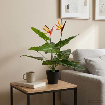 Pianta Artificiale Strelitzia Verde 65 x 13 x 55 cm