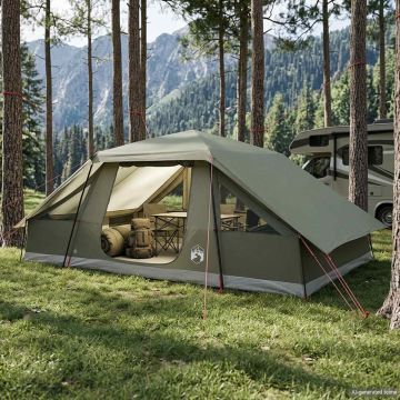 Tenda familiare con telo da pioggia resistente all'acqua