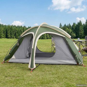 Tenda da trekking con telo impermeabile 2 persona Verde