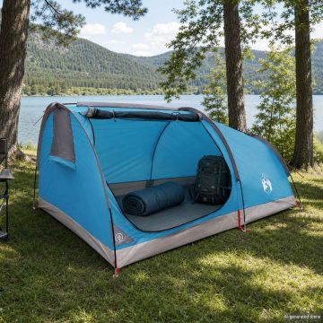 Tenda da Trekking Impermeabile 2 persona Blu