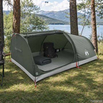 Tenda da Trekking Impermeabile 1 persona Verde militare