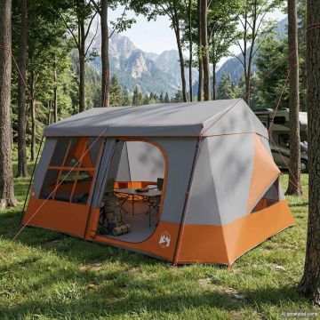 Tenda familiare con telo da pioggia resistente all'acqua