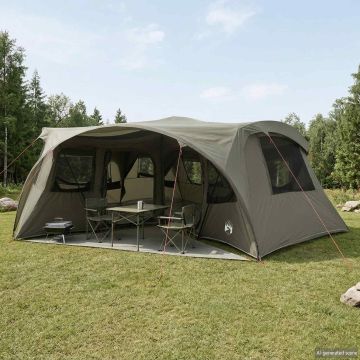 Tenda familiare con telo da pioggia resistente all'acqua