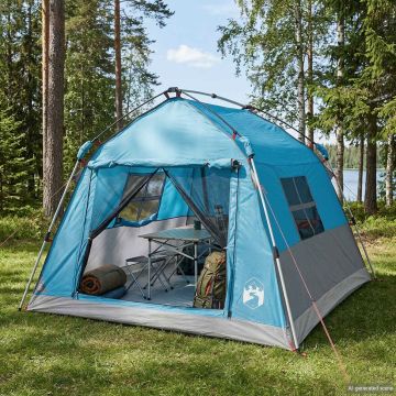 Tenda istantanea resistente all'acqua 2 persona Blu
