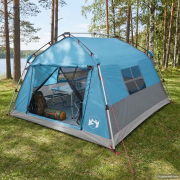 Tenda istantanea resistente all'acqua 4 persona Blu