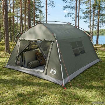 Tenda istantanea resistente all'acqua 4 persona Verde militare
