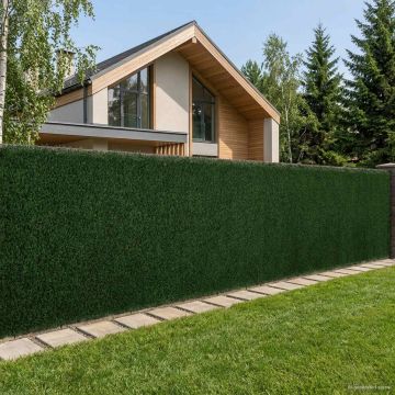 Recinzione Artificiale Verde Scuro 1,5 x 3 m PVC e Acciaio