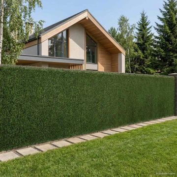 Recinzione Artificiale Verde chiaro 1 x 4 m PVC e Acciaio