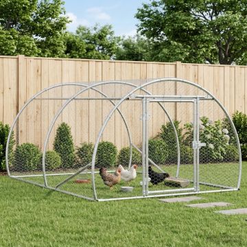 Pollaio Argento 200 x 150 x 100 cm Acciaio zincato