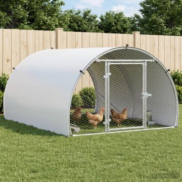 Pollaio Argento 200 x 150 x 100 cm Acciaio zincato