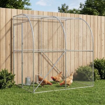 Pollaio Argento 200 x 200 x 215 cm Acciaio zincato