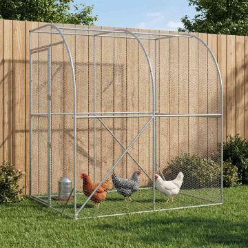 Pollaio Argento 200 x 200 x 215 cm Acciaio zincato