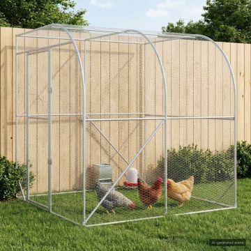 Pollaio Argento 200 x 200 x 215 cm Acciaio zincato