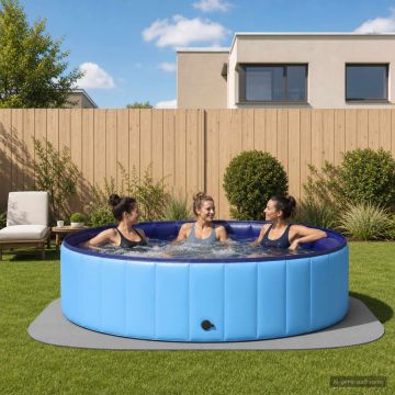 Tappetino per piscina 36 pz Ø 350 cm Rotondo Schiuma EVA Grigio
