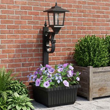 Applique con Vaso with LED Bulb Nero 29 x 28 x 74 cm ABS e PP