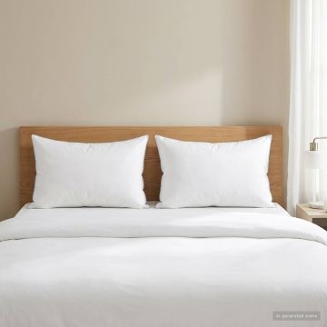 Cuscino 2 pz 30 x 50 cm Lana Australiana Bianco
