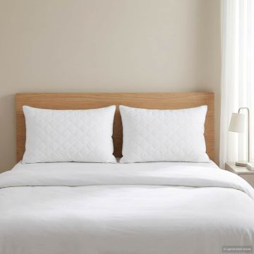 Cuscino FULDA 2 pz 40 x 60 cm 100% piuma d’oca e piumino Bianco